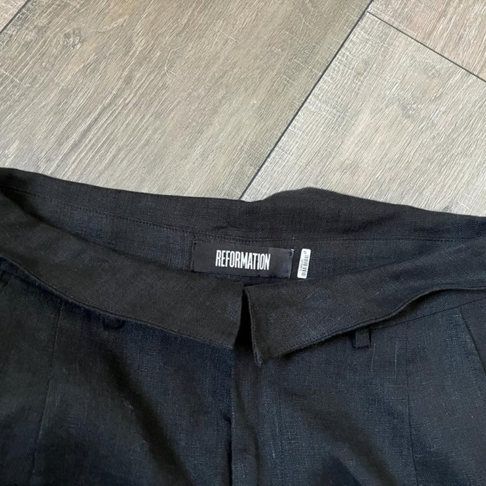 Linen Reformation Black Pants